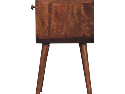 Mini California Curved Nightstand Wth Lower Slot