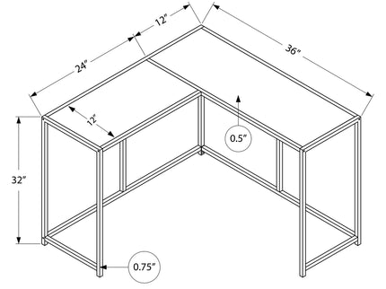 Corner Accent Console Table For Entryway, Unique L-Shaped Design