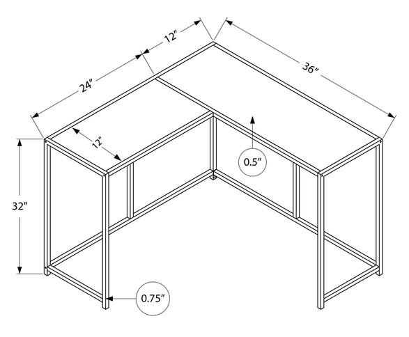 Corner Accent Console Table For Entryway, Unique L-Shaped Design
