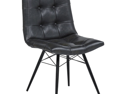 Tufted Back Dining Chairs (Set of 4) - Black