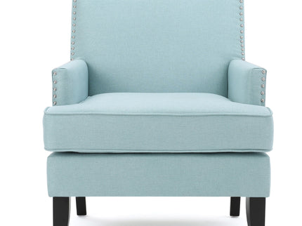 Serenada - Upholstered Fabric Club Chair With Nailhead Trim And Tapered Birch Legs