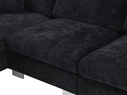 Modern Cloud Sectional Sofa L Shaped Luxury Couch Set With 2 Free Pillows 4 Seat With Oversized Chaise