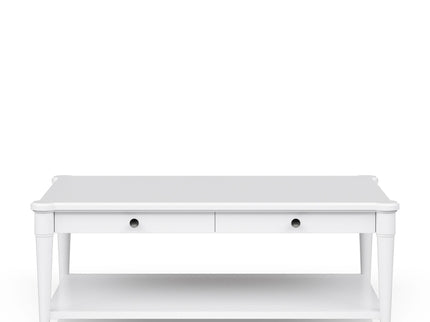 Cocktail Table With Two Storage Drawers And Casters
