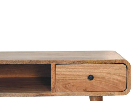 Curved Writing Desk - Oak