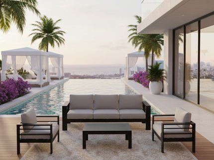 Outdoor Patio Set With All-Weather Thick Cushions
