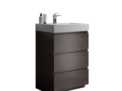 Alice - Bathroom Vanity With Large Storage Freestanding Bathroom Vanity, Sink For Modern Bathroom, One-Piece Sink Basin Without Drain And Faucet