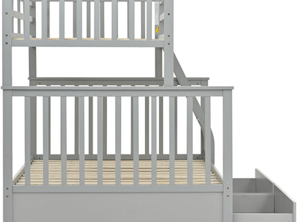 Bunk Bed With Ladder, And Safety Guard Rails