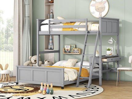 Full Over Full Bunk Bed With Desk