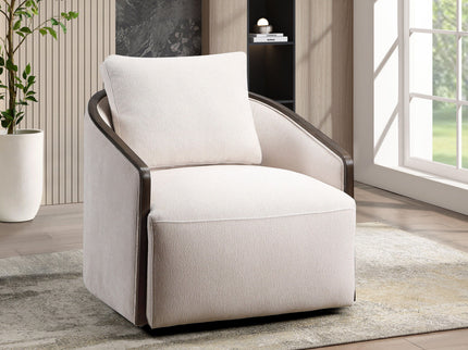 Lenora - Accent Chair With Swivel - Beige