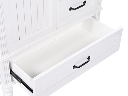 30" Bathroom Vanity With Sink, 3 Drawers, Adjustable Feet