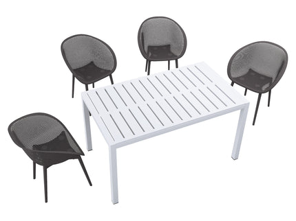 4 Pack Lounge Chair Set With Long Table