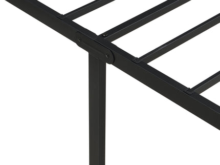 Heavy Duty Queen Size Bed Frame With Quiet Support - Black