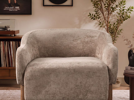 Modern Accent Chair With Recessed Arms And Tight Back