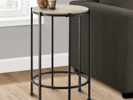 Round Accent Table For Living Room - Black