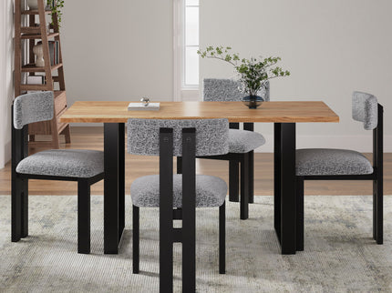 Modern Upholstered Armless Dining Chairs With Metal Legs