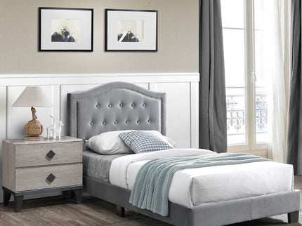 European Style Bed, Button Tufted Headboard