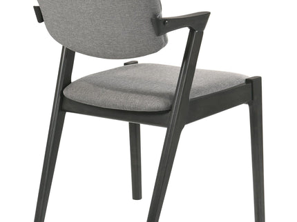 Modern Dining Chair And Zigzag Arm Design (Set of 2)