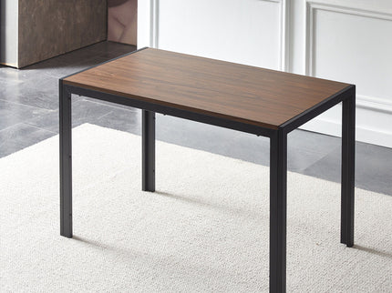 Creative Design Veneered MDF Wood Structure Rectangular Walnut Dining Table - Walnut