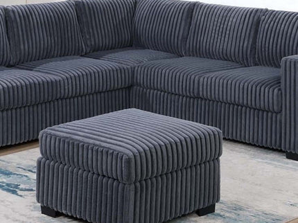 Contemporary Sectional Set With Ottoman