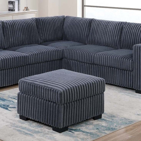 Contemporary Sectional Set With Ottoman