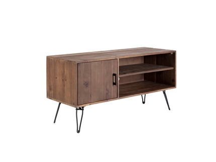 Simple, Modern, Vintage Reclaimed Wood TV Stand Media Table For Living Room - Natural
