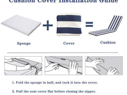 Outdoor Lounge Chair Cushion Replacement Patio Funiture Seat Cushion Chaise Lounge Cushion