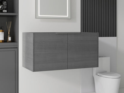 Floating Bathroom Vanity Cabinet With Soft Close Double Doors, Spacious Interior Storage, Wall Mounted, Cabinet Only