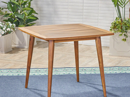 Modern Indoor Square Acacia Wood Dining Table With Toothpick Leg Design