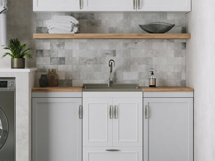 Cardinal - Laundry Cabinet With Faucet And Sink - White - Wood