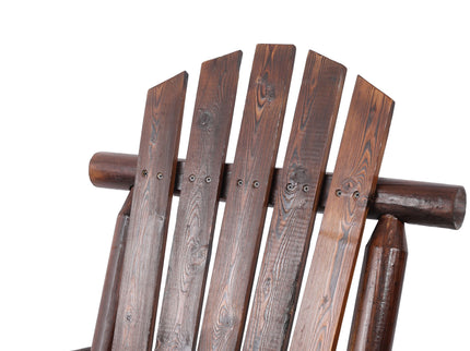 Durable Wooden Porch Rocker, Fir Log Rocking Chair