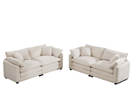 Elegant Oversized Sectional Sofa Set With Deep Seats And Flexible Layout