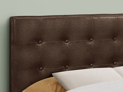 Full Size, Bed Headboard Only, Upholstered, Transitional - Brown
