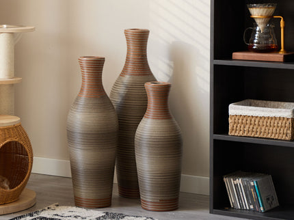 Classic And Neat Floor Vase, High Independent Flower Stand (Set of 3)