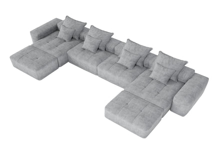 Modern Oversized Diy Combination Modular Sectional Sofa With Pillows