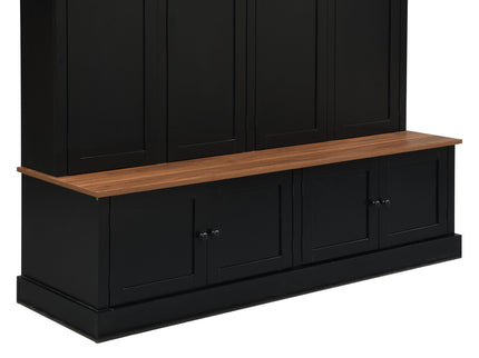 Hall Tree With Bench And Cabinet