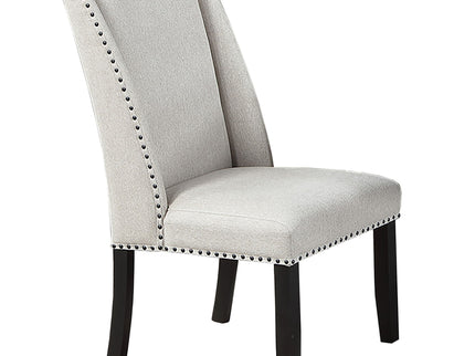 Upholstered Wingback Dining Chairs With Nailhead Trim (Set of 2) - Antique Black