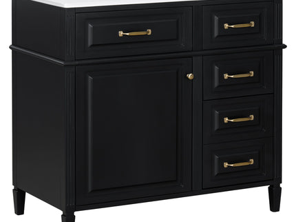 Modern Bathroom Vanity With Sink Top, Flip Drawer Design