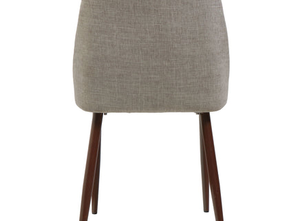 Modern Dining Chair With Iron Legs And Wood Finish