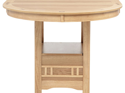 Davis - 5 Piece Oval Counter Height Dining Set With Expandable Table - Light Oak