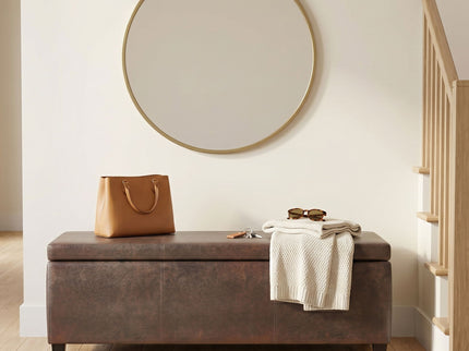 Avalon - Storage Ottoman Bench - Distressed Brown