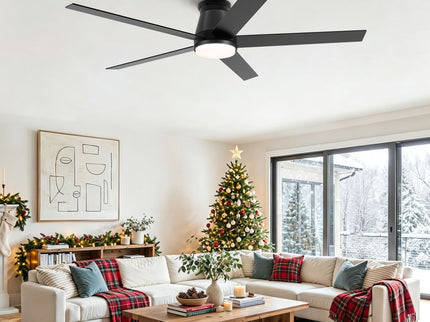 Flush Mount Ceiling Fan With Light
