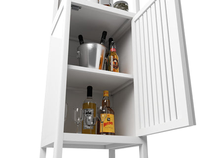 Storage Cabinet With Tall Tower, Multifunctional For Bathroom