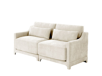 Elegant Sofa With Ergonomic Design And Lumbar Pillows