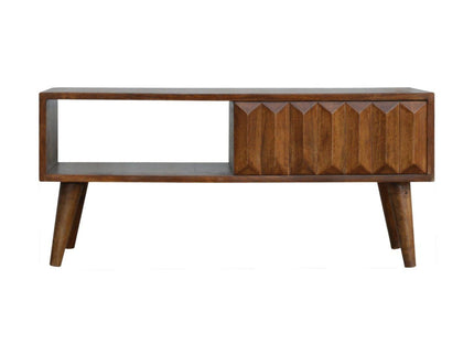 Prism Sliding Media Unit - Chestnut