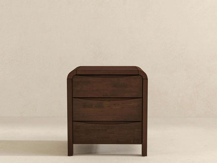 Lionel - Nightstand 3 Drawer Bed Side Table - Brown