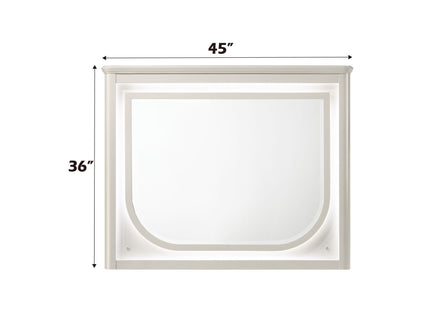 Laveda - Mirror With LED - White