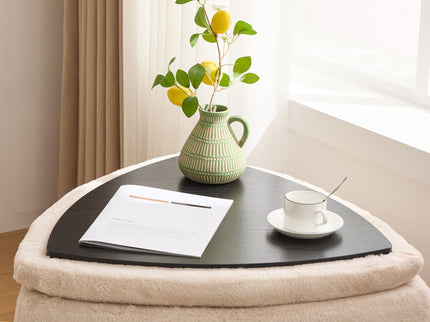 Upholstered Storage Ottoman Set With Reversible Lid