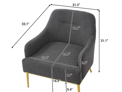 Modern Elegance Accent Chair With Curved Backrest