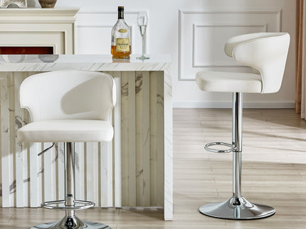 Adjustable Swivel Bar Chair With Ergonomic High Back Design