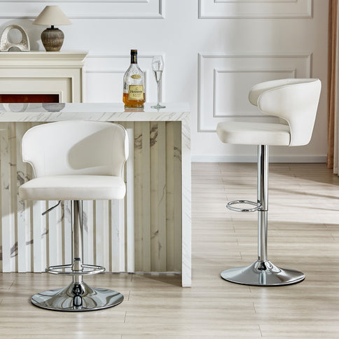 Adjustable Swivel Bar Chair With Ergonomic High Back Design